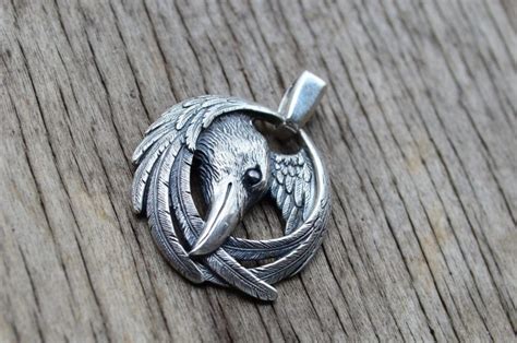 Viking Norse Raven Odins Pendant Huginn And Muninn Jewelry