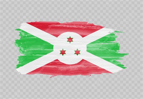 Premium Vector Watercolor Painting Flag Of Burundi