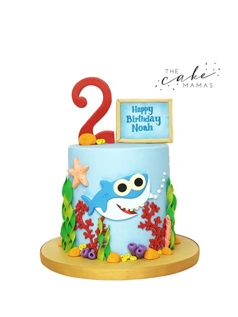 Baby Shark Birthday Cake Loveliestdesigns