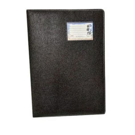 Zip Leatherette Black Executive File Folder For Office Paper Size A4