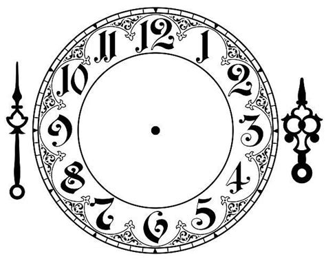 Pin By Декупажница On Циферблаты Vintage Clock Clock Face Printable