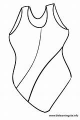 Swimsuit Outline Coloring Pages Clothes Flashcard Printable Shirt Learning Site Flashcards sketch template