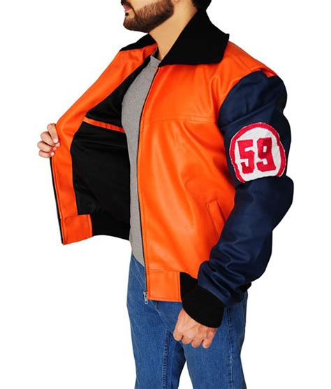 Goku's saiyan birth name, kakarot, is a pun on carrot. Goku 59 Dragon Ball Z Orange & Black Leather Jacket