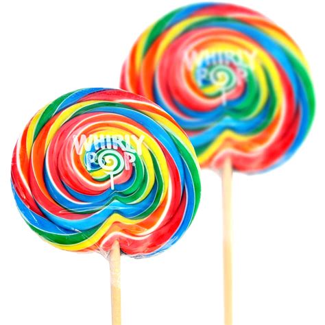 3 Oz Rainbow Swirl Whirly Pop 10 Inches Lollipops And Suckers Bulk
