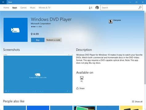 Microsofts 15 Dvd Player App Now Listed As Top Windows 10 App In The