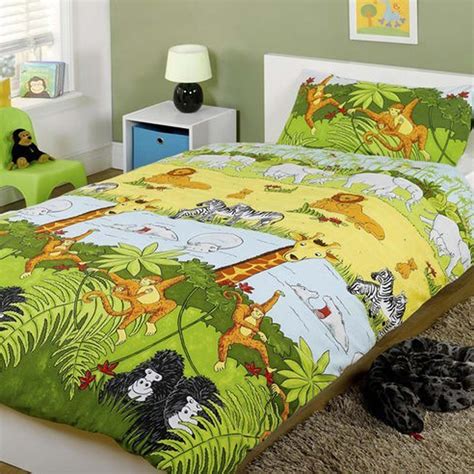 Jungle Themed Duvet Covers Kids Childrens Animals Single Junior