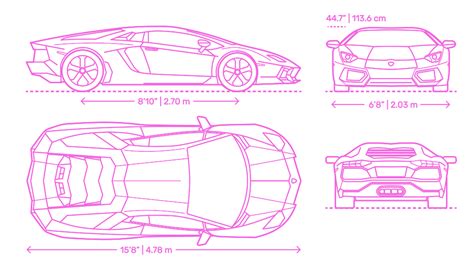 Lamborghini Aventador Dimensions And Drawings Dimensionsguide