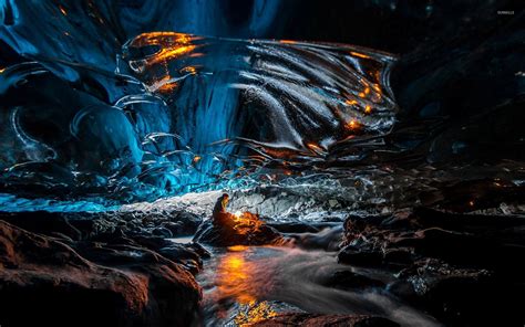 Man In An Icy Cave Wallpaper Fantasy Wallpapers 29381