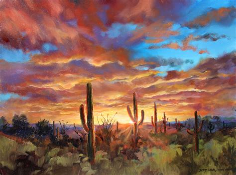 Arizona Desert Mountain Sunset Sunset In The Arizona Desert Landscape