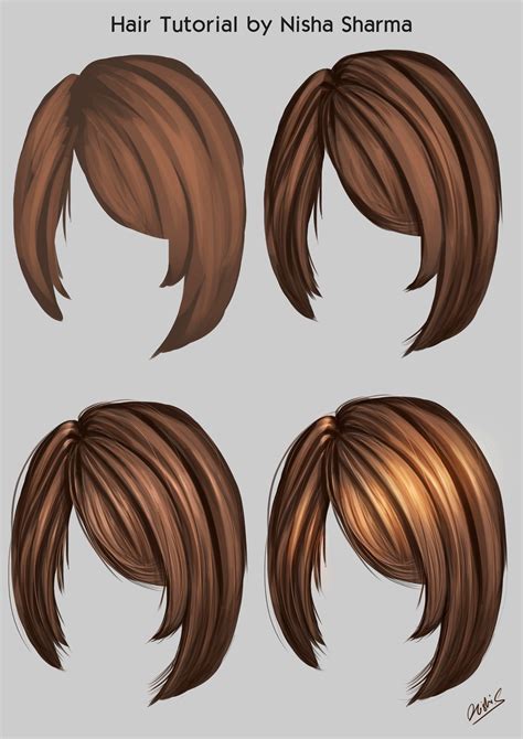 Artstation Hair Rendering Tutorial Nisha Sharma Digital Painting