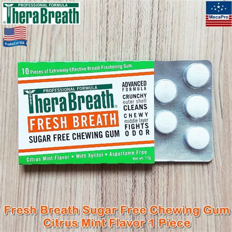 Therabreath® Fresh Breath Sugar Free Chewing Gum Citrus Mint Flavor 1