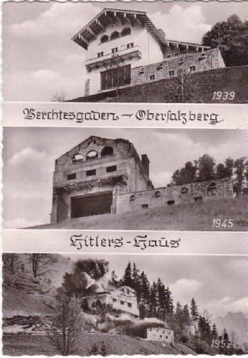 Hitler purchased the haus wachenfeld with the profits of his book mein kampf and lived there as he. Obersalzberg. Hitlers-Haus 1939 - 1945 - 1952. Postkarte ...