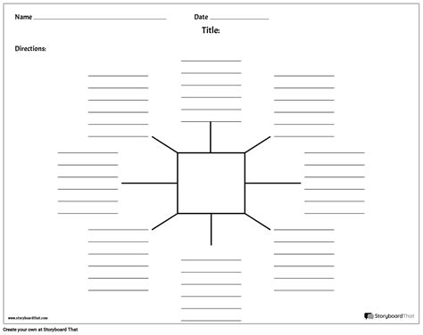 Spider Map With Lines 8 Storyboard By Worksheet Templates