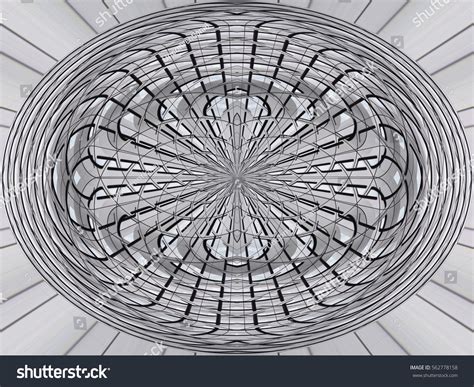 Architectural Grid Structure Metallic Colors Resembling Stock Photo