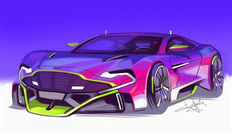 Artstation Aston Sketh Aleksandr Sidelnikov Car Design Sketch Car