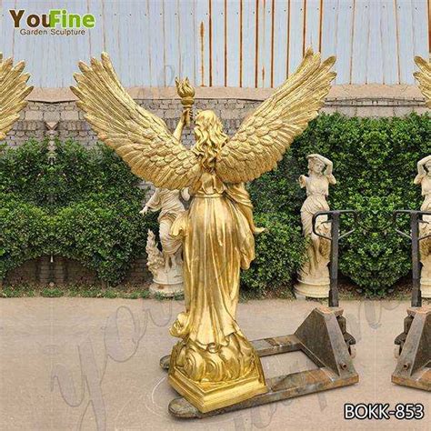 Life Size Bronze Angel With Torch Statue Factory Supply Bokk 853