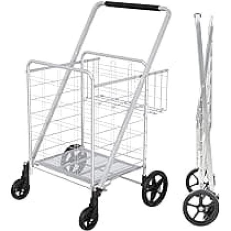 Winkeep Newly Released Grocery Utility Flat Folding Shopping Cart With