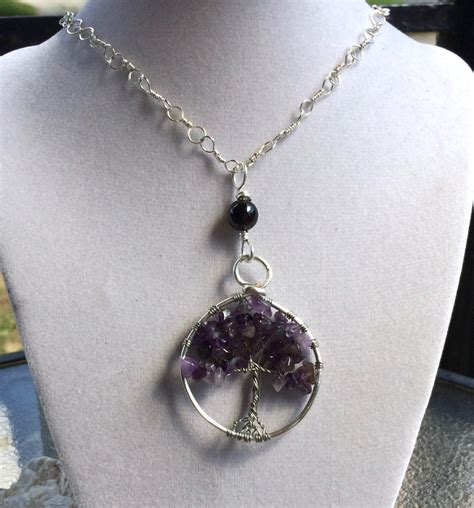 Amethyst Tree Of Life Pendant Etsy Canada