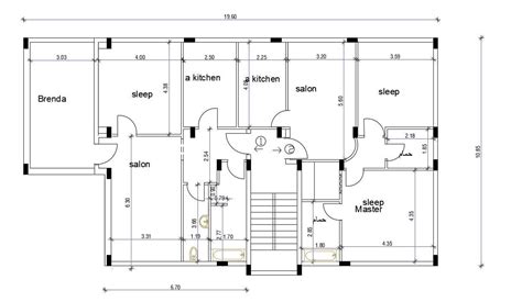 Download Free Home Plan With Column Layout Drawing Free Dwg File Cadbull