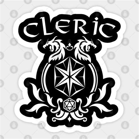 Dnd Cleric Class Symbol Print Cleric Rpg Class Sticker Teepublic