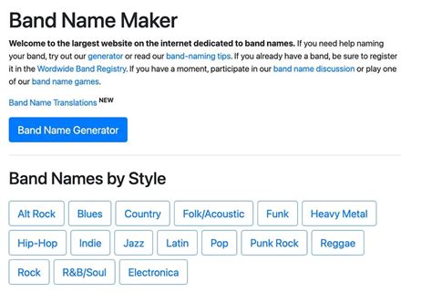 30 Free Band Name Generators For Band Name Ideas