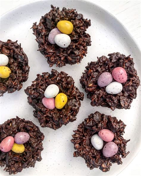 Easy 10 Minute Chocolate Birds Nest Cookies Nourish And Tempt