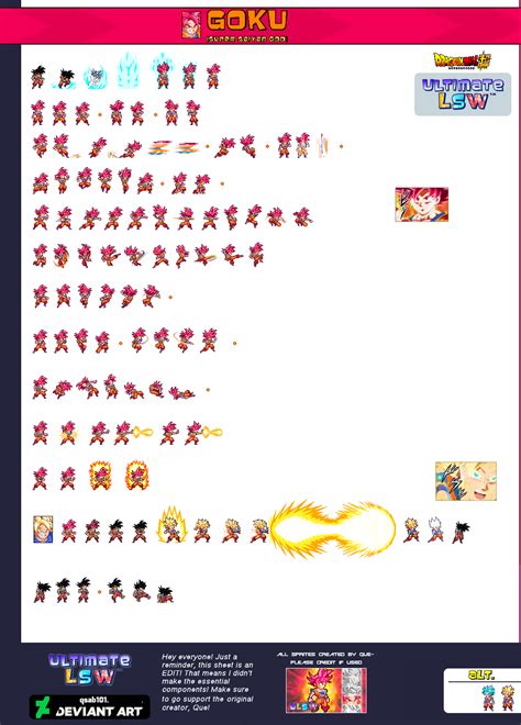 Super Saiyan God Goku Ultimate Lsw Sheet By Peculiardoc On Deviantart