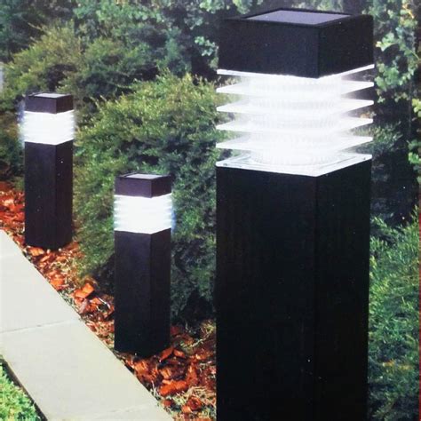 Sogrand Solar Lights Outdoor Pathway Bollard Stake Light Set Decorative
