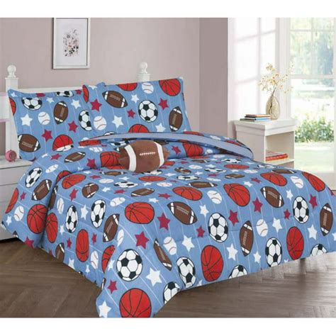 Full Sport Boys Bedding Set Beautiful Microfiber Comforter With Furry