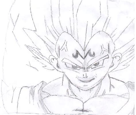 This is the evil side of this character, check it out! Dragon Ball Z Majin Vegeta Drawing - HD Wallpaper Gallery