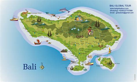 Peta Destinasi Wisata Bali Tempat Wisata Indonesia
