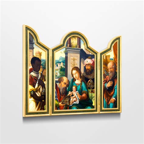 Triptych Oil Painting Sacred Art From Oberammergau