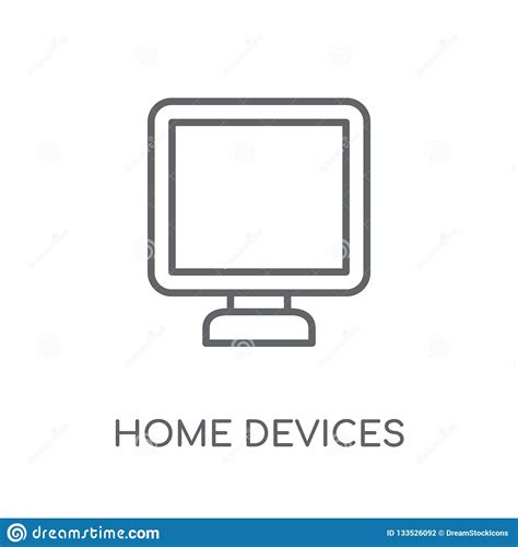 Home Devices Linear Icon. Modern Outline Home Devices Logo Conce Stock Vector - Illustration of ...