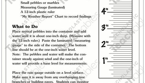 Make a Rain Gauge! | Printable Lesson Plans, Ideas and Skills Sheets