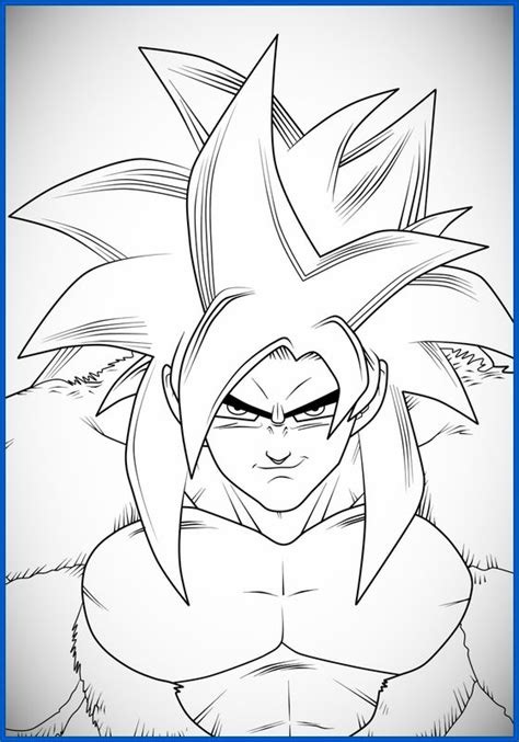 Dibujos Para Colorear Goku Blue