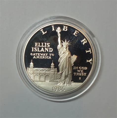 Usa Ellis Island Silver Proof Commemorative One Dollar 1986 Ml Cool