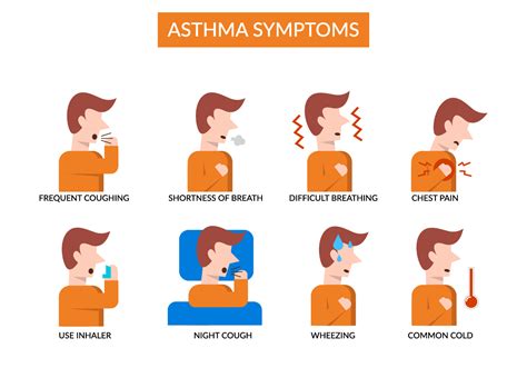 Asthma Symptoms Infograpic Vector 155057 Vector Art At Vecteezy