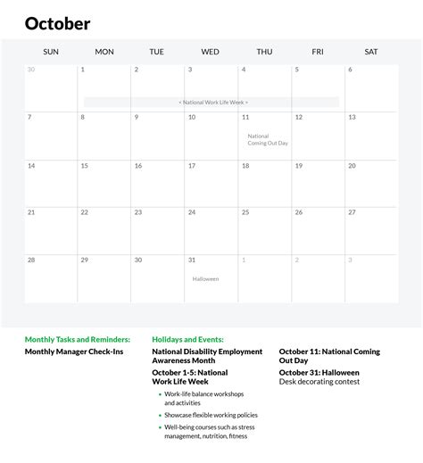 Employee Engagement Calendar And Checklist Pdf Glassdoor For Employers