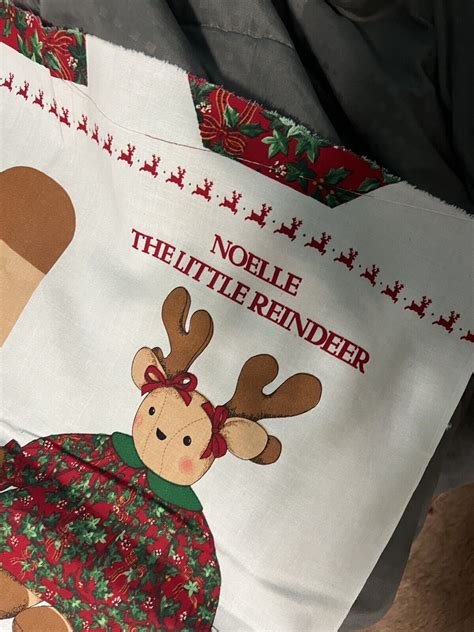 Noelle The Little Reindeer Cut And Sew Cotton Fabric Panel Vip Cranston Vintage Ebay
