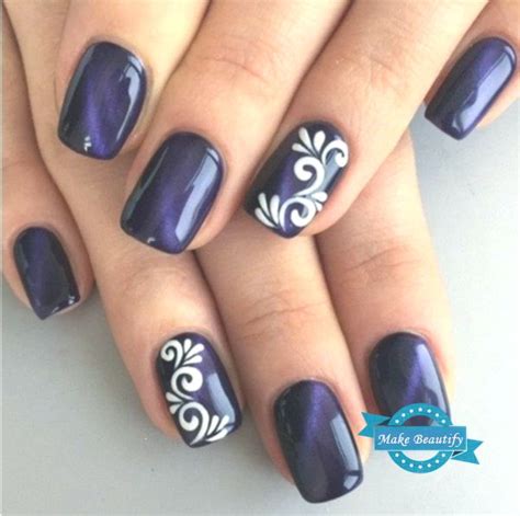 30 Dark Blue Nail Art Designs Long Nail Designs Blue Nail Art