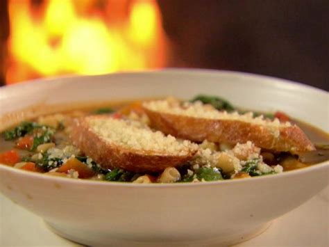 I don't care if we use beefsteak. Winter Minestrone and Garlic Bruschetta Recipe | Ina Garten | Food Network