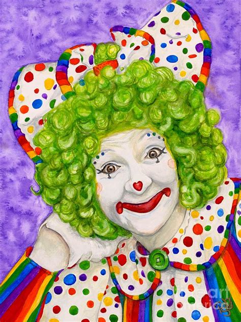 Watercolor Clown 12 Sue Marranconi Painting By Patty Vicknair