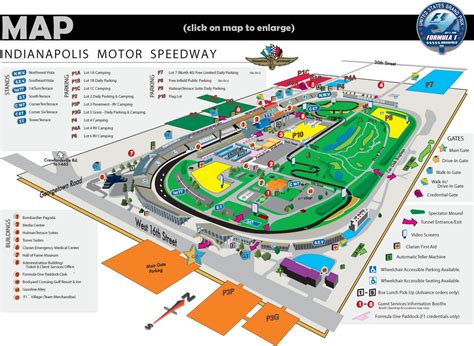 Indianapolis Motor Speedway Info Map Indianapolis Motor Speedway