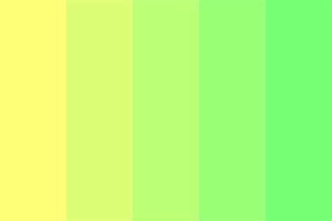 Light Yellow To Light Green Color Palette
