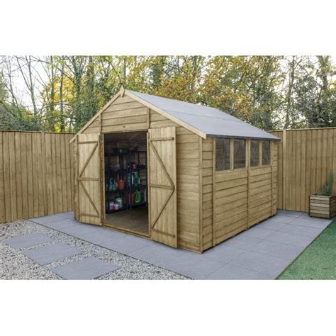 Forest Garden Overlap Pressure Treated Shed Build And Plumb