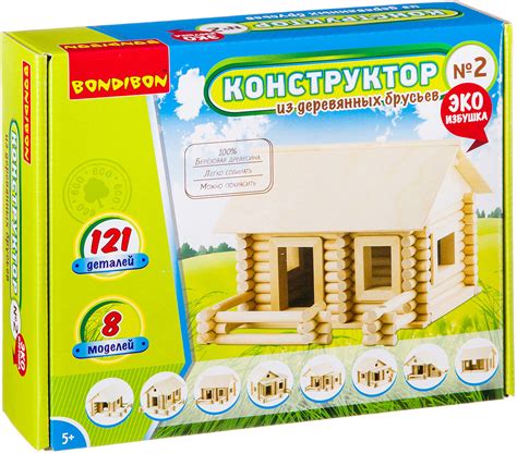 Конструкторы Bondibon Конструктор из деревянных брусьев №2 — купить в ...
