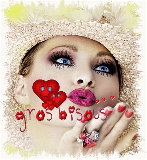 Gros Bisous Smileys Valentine Love Quotes Bisous  Kiss Images Septum Ring Nose Ring