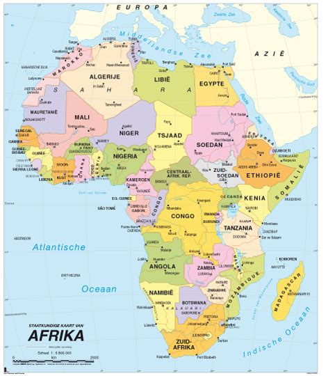 C 021 Afrika Staatkundig Wandkaart Carto Uitgeverij