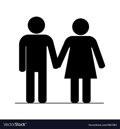 Couple Icon Black Royalty Free Vector Image Vectorstock