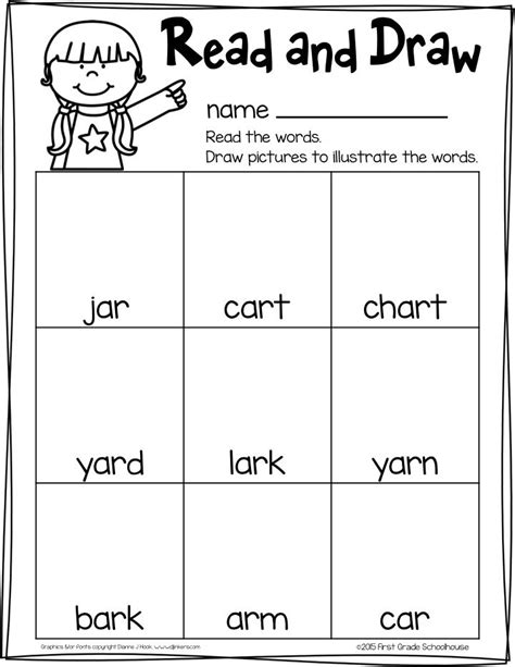 R Controlled Vowels Ar Read And Draw Activity Differentiated Phonics Phonics Worksheets Free